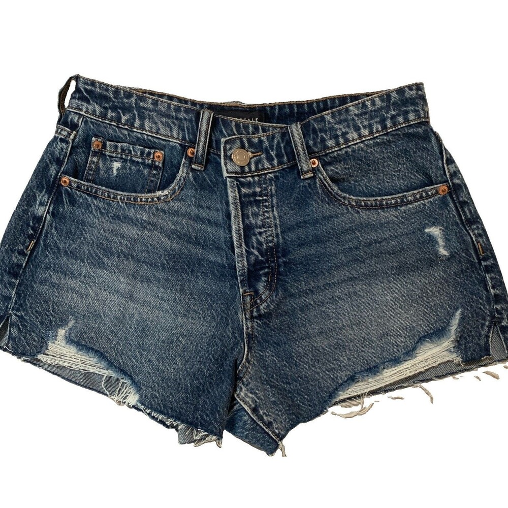 Aéropostale Vintage High Rise Shorty Women’s Blue Denim Cut Off Shorts